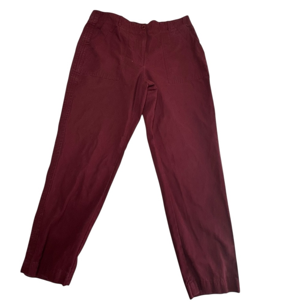 Talbots | Slim Cargo Pants | Size 12 | Burgundy